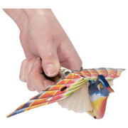 1 zwitzschernder Paradiesvogel aus Metall - Blech