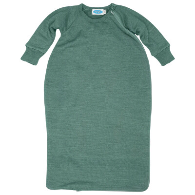 Schlafsack "salbei Wolle/Seide-Frottee" - mit Armen