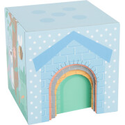 Kistensatz "Stapelwürfel Pastell" small foot, Motorikspielzeug