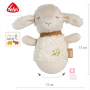 Mini-Stehauf Schaf fehn NATUR mit Klangkugel