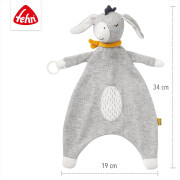 Schnuffeltuch "Esel", grau