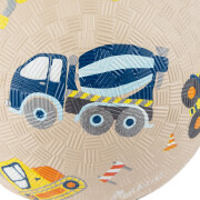 Ball beige Baufahrzeuge, klein, Kautschuk