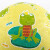 Ball limonengelb mit Frosch, klein, Kautschuk