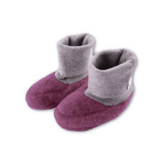 Wollfleece-Baby-Schuh "Dusty Plum" mit hohen...