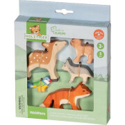 Waldtiere-Set, 5 Holztiger Holzfiguren