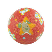 Ball "Hund auf rot", klein, Kautschuk