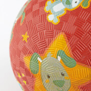 Ball "Hund auf rot", klein, Kautschuk