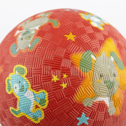 Ball "Hund auf rot", klein, Kautschuk