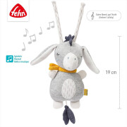 Mini-Spieluhr "Esel, grau" fehn NATUR , ca. 17 cm