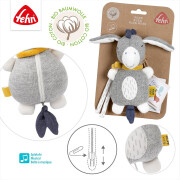 Mini-Spieluhr "Esel, grau" fehn NATUR , ca. 17 cm