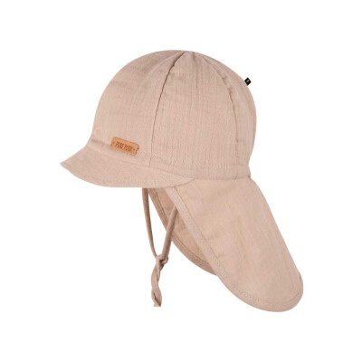 Sommermütze "Musselin taupe UPF 50+" - 100% Baumwolle (kbA)