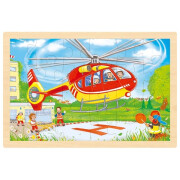 EinlegePuzzle "Feuerwehr/Hubschrauber" - 24 Puzzleteile