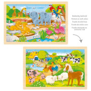 EinlegePuzzle "Bauernhof/Zoo" - 24 Puzzleteile