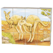 Würfelpuzzle "6 australische Tiere", Holz,...