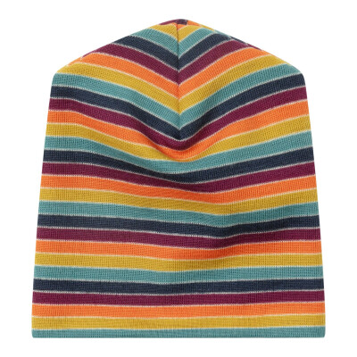 Baby-RundMütze "Engels Multicolour Ringel", Wolle/Seide