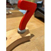 Steckfigur Holzzahl "rote Zahl", Geburtstagsdeko