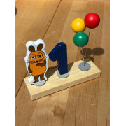 Steckfigur "Maus, orange", Geburtstagsdeko