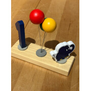 Steckfigur "Elefant, blau", Geburtstagsdeko