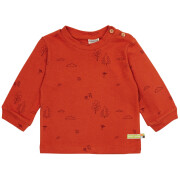 Shirt "Pilze und Blätter auf terracotta",...