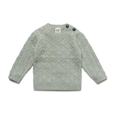 Strickpulli "Puri-Thymian", StrukturStrick, 80% Baumwolle (kbA)/20% Wolle