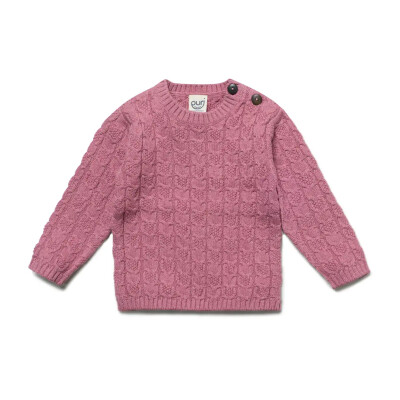 Strickpulli "Puri-Granatapfel", StrukturStrick, 80% Baumwolle (kbA)/20% Wolle