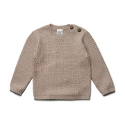 Puri-Pullover "sand", StrukturStrick, 100% Wolle
