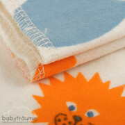 Moltontuch "Cotonea Arche Noah Tiere"  - flauschig + dick - Baumwolle (kbA), 80x80cm², natur mit bunten Tieren bedruckt, 1 Stück