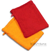 Waschhandschuh, Frottee, Baumwolle (kbA), orange