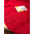 Strick-Decke mit Ajourmuster, Wolle, rot, 80x100cm²