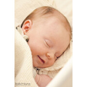 Wolldecke "marine", gestrickt, 100% Wolle (kbT), marine, 80x95cm²