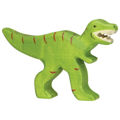 Holzfigur "Tyrannosaurus Rex", Dinosaurier, Holztiger Holzfiguren, handbemalt