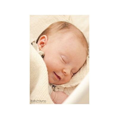 Wolldecke "natur", gestrickt, 100% Wolle (kbT), natur, 80x95cm²