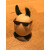 Eier-Oster-Hase helles Holz + dunkelgrüne Ohren,  - Osterschmuck - ca. 4cm hoch