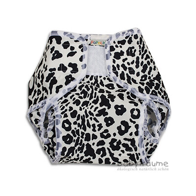SONDERANGEBOT Überhose°° "Popo-Wrap schwarz-weiß" Microfaser Größe XL, 100% Polyester, polyurethanbeschichtet, 14+ kg - schwarz/weiß-gefleckt