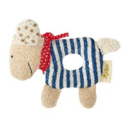 Rassel-Streifen-Schaf, 100% Baumwolle (kbA) 0+, ca. 15cm,...