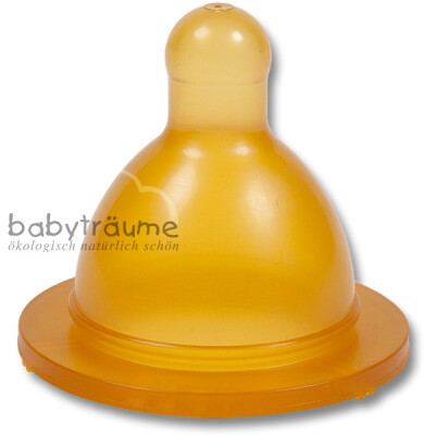 2x Flaschensauger "."   Naturform Weithals: "ab 6 M", mittelfein f. Folgemilch 2+3, Tee+Wasser:WEIT 53mm