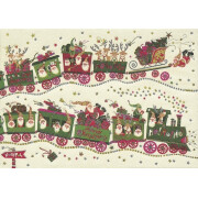 Weihnachtskarte "Weihnachtszug", - Geschenke im...