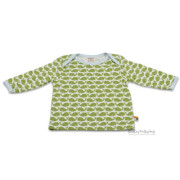 Shirt "grüner Wal", hellblau abgesetzt,...