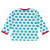 Shirt, Langarm, "Igel blau", 100% Baumwolle (kbA), Größe 74/80 blaue Igel, rot abgesetzt