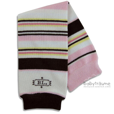 BabyLegs "Neapolitan", 78% Baumwolle/20% Polyester/2% Elasthan, Streifen: natur, braun, rosa, gelb, Größe OneSize