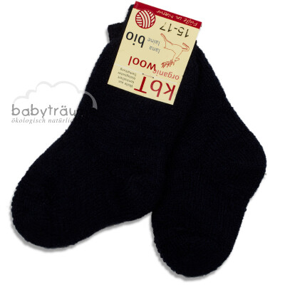 Socken "Eskimo", Vollplüschsocke, 100% Schurwolle, marine, Größe 18-20