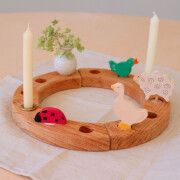 Geburtstagsstecker Marienkäfer, Holz, für Geburtstagskranz