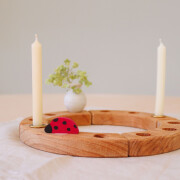 Geburtstagsstecker Marienkäfer, Holz, für Geburtstagskranz